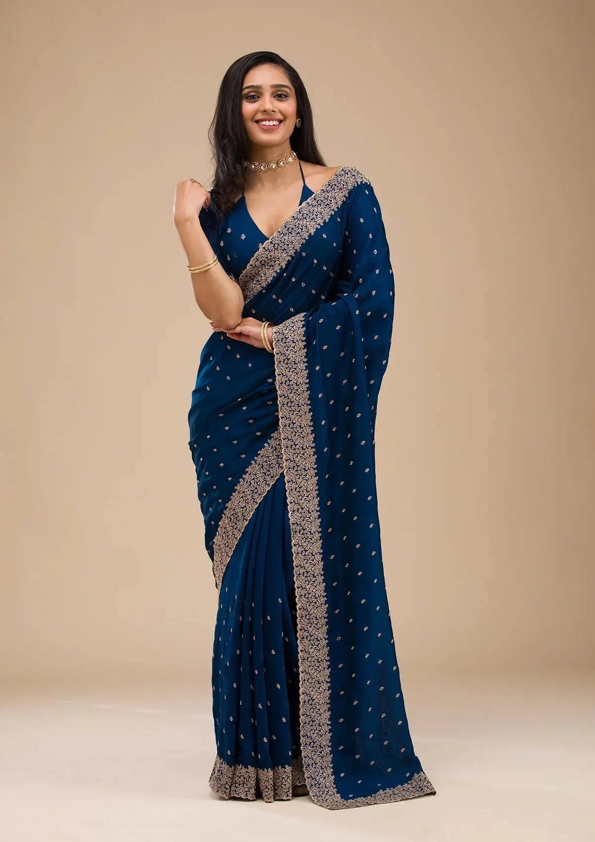Teal Bandhani Saree My Store