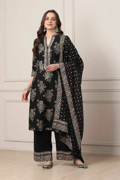 Purple Embroidered Silk Salwar Suit My Store