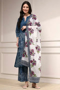 White Floral Embroidered Salwar Suit My Store